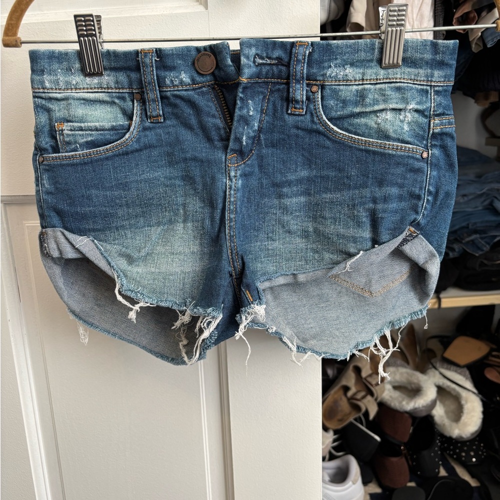 Blank NYC Distressed Blue Jean Shorts